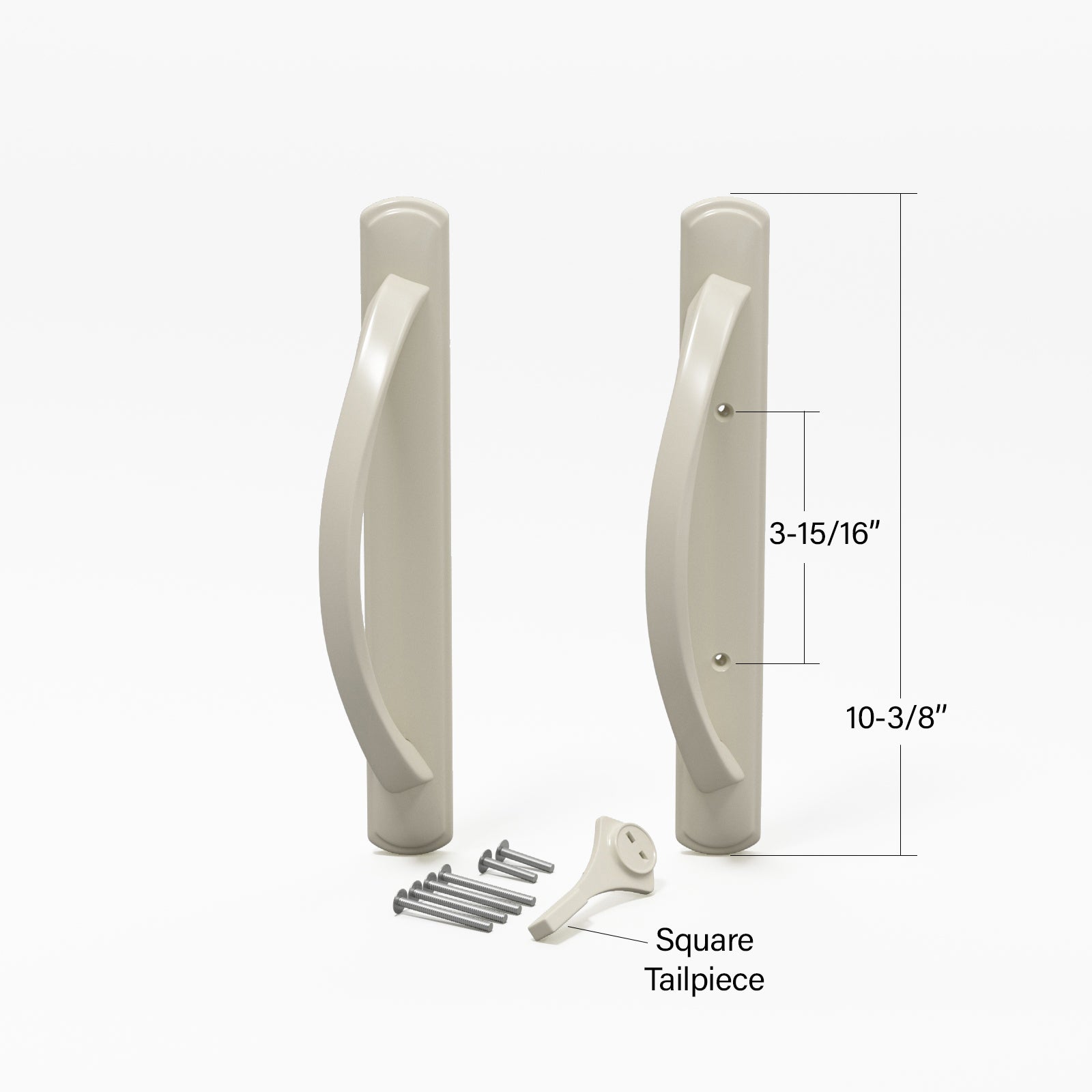 (DH-645) Amesbury Truth Handle Set For Doors, 3-15/16" Hole Space - SQUARE DRIVE LATCH - Garage and Sliding Door Hardware